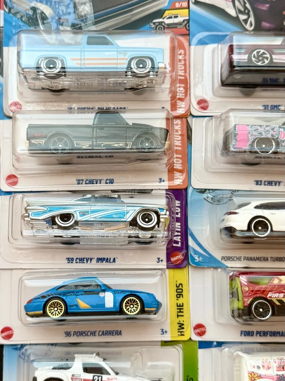 Bundle!! Buy one set, get the other for 5.00! Hot Wheels Lot of 10 Porsche Chevy